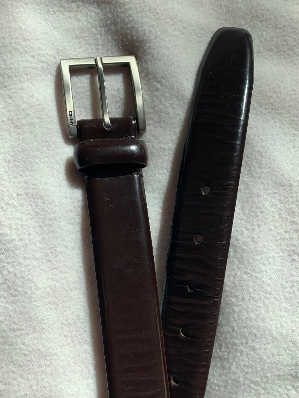 DKNY Brown Patent Leather Belt
